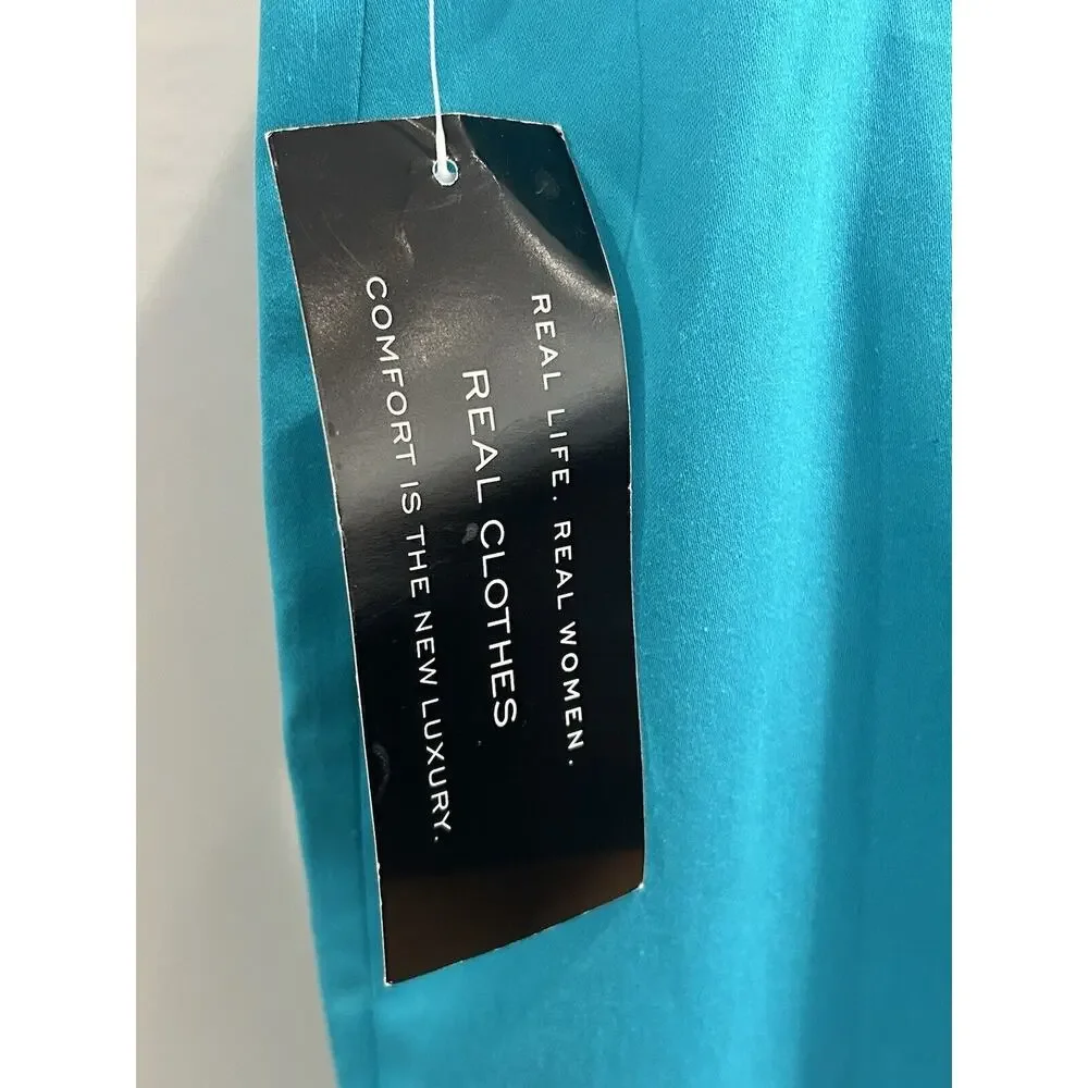 NWT Real Clothes Women's size 8 Grace Teal Pants - Picture 5 of 6